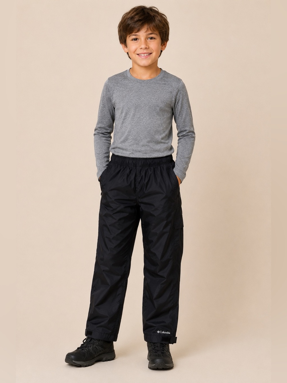 Columbia Kids XS 6/7 Black Nylon Outdoor Rain Hiking Pants